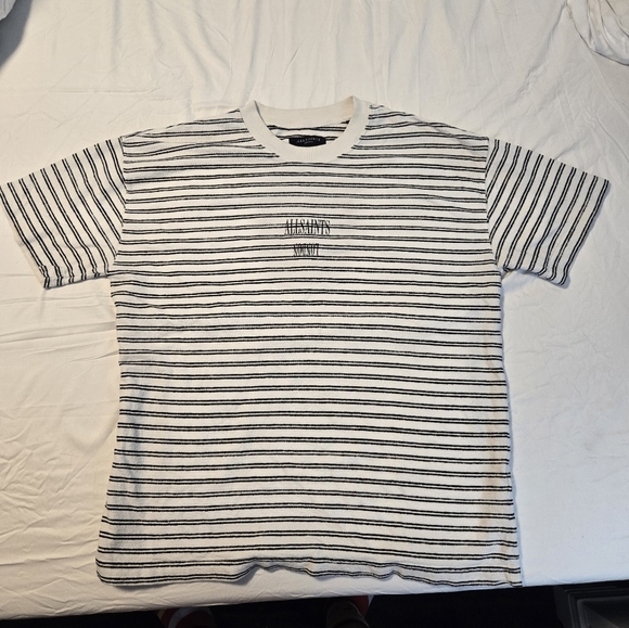 COPY - All Saints M Striped Graphic T Shirt - Picture 2 of 4